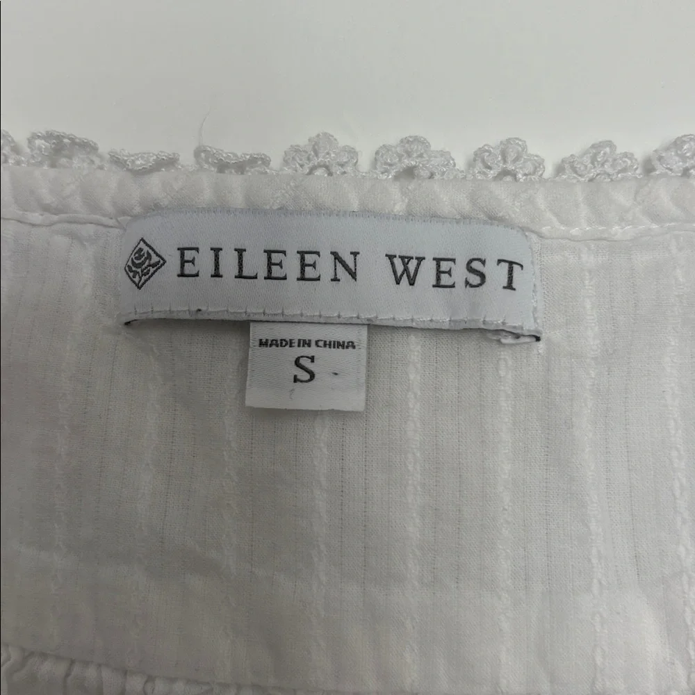 Eileen West White Lace-Trimmed Gown - Picture 3 of 6